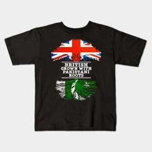 British Grown With Pakistani Roots - Gift for Pakistani With Roots From Pakistan Kids T-Shirt